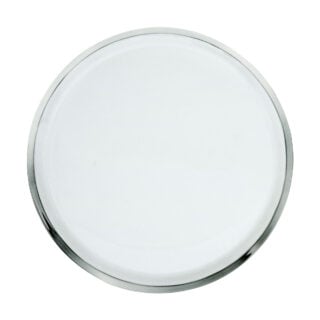 Puiforcat Cercle d’Orfèvre Porcelain Round Cake Platter with Sterling Silver Rim