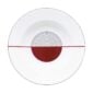 Puiforcat Initiales Porcelain Cercles Rimmed Soup Plate