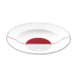 Puiforcat Initiales Porcelain Cercles Deep Round Platter