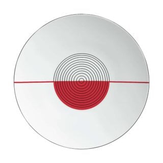 Puiforcat Initiales Porcelain Cercles Dessert Plate