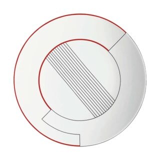 Puiforcat Initiales Porcelain Medianes Dessert Plate
