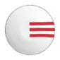 Puiforcat Initiales Porcelain Paralleles Dessert Plate