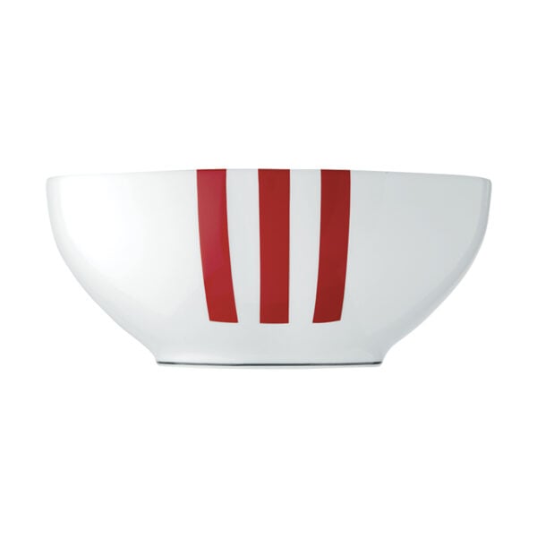 Puiforcat Initiales Porcelain Paralleles Salad Serving Bowl
