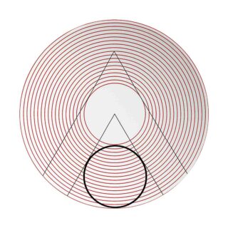 Puiforcat Initiales Porcelain Triangle Dessert Plate