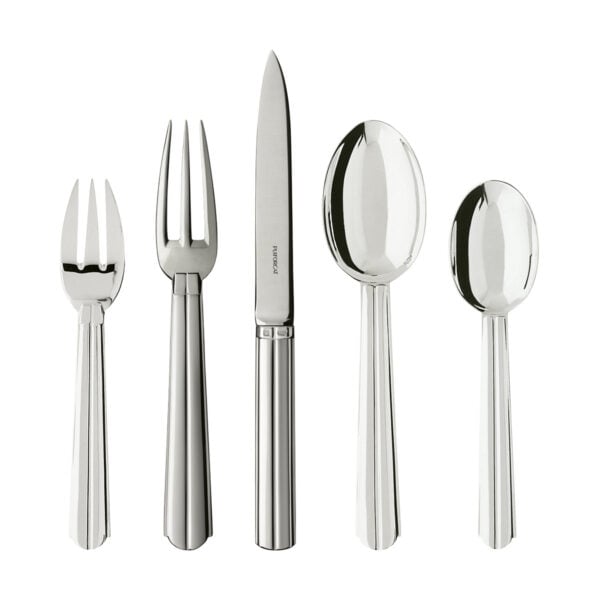 Puiforcat Chantaco Silver Plated Flatware 5 Piece Place Setting | Kneen & Co