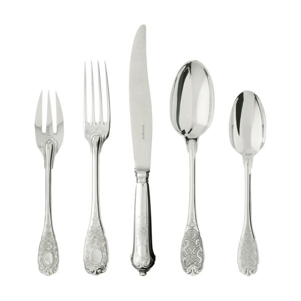 Puiforcat Elysee Flatware in Sterling Silver, 5 piece place setting | Kneen & Co