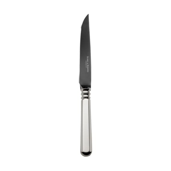 R&B-Alt-Spaten-Steakmesser-Frozen-Black-Steak-knife-Frozen-Black-1200x1200-100KB Robbe & Berking Alt Spaten Silver Steak Knife with Frozen Black Blade.