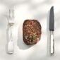 Robbe & Berking Alt-Frozen Frozen Barbecue Set including Menu Fork and Frozen Black Steak Knife.