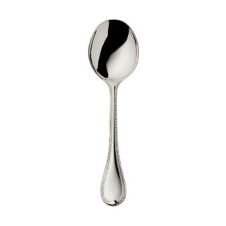 Robbe & Berking French Pearl Silver Broth or Cream Soup Spoon