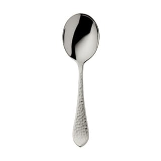 Robbe & Berking Martele Silver Cream Soup or Broth Spoon.