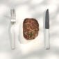 Robbe & Berking Riva Siver Frozen Barbecue Set including Menu Fork and Frozen Black Steak Knife.