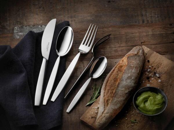 R&B-Silver-12-5-piece-place-setting-1200w-100KB Robbe & Berking 12 Silver 5 Piece Place setting Lifestyle Image