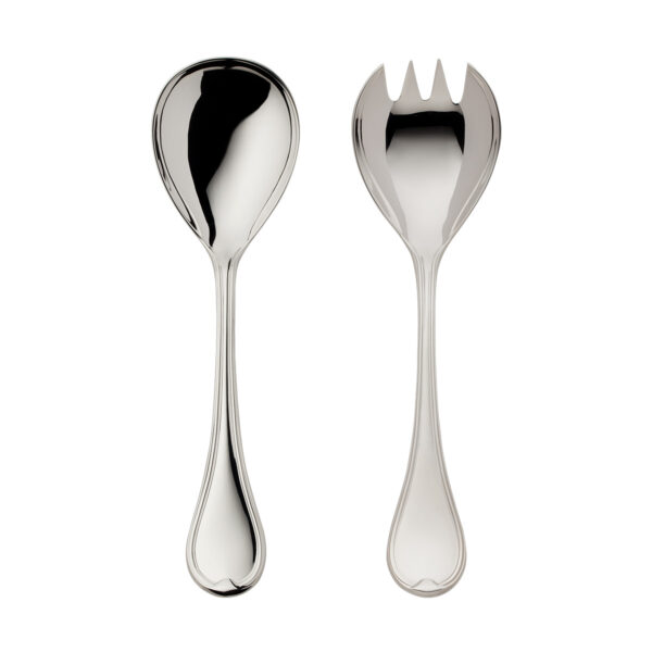 Robbe & Berking Classic Faden Silver Salad Serving Set Large