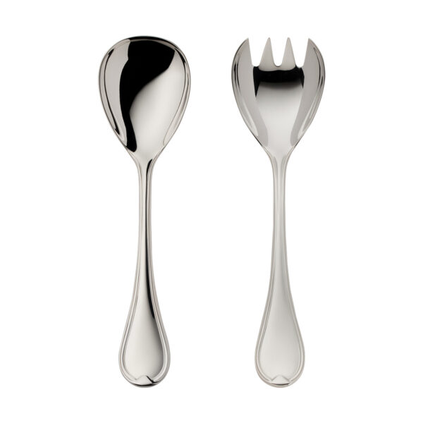 Robbe & Berking Classic Faden Silver Salad Serving Set Small