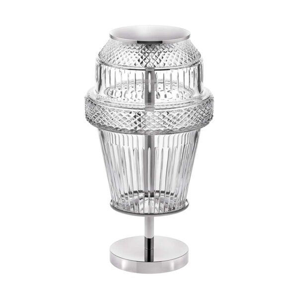 SAINT-LOUIS-MATRICE-79218000-Lampe-a-poser-PM-finition-nickelee-Diving-1200sq-100KB Saint-Louis Clear Matrice Lamp | Kneen & Co