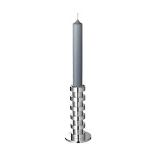 Puiforcat Ruban Candleholder High Silver Plated | Kneen & Co