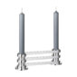Puiforcat Ruban Rectangular Candleholder for 2 Candles, Silver Plated | Kneen & Co