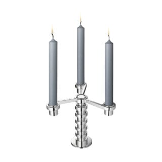 Puiforcat Ruban 3 Light Candelabra Silver Plated | Kneen & Co