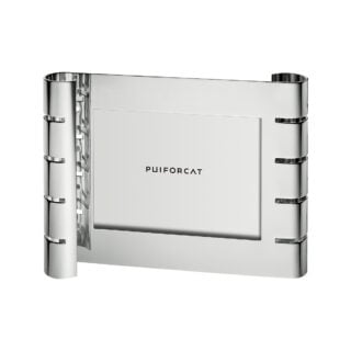 Puiforcat Ruban Photo Frame, Horizontal Large Silver Plated | Kneen & Co