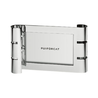 Puiforcat Ruban Photo Frame, Horizontal Small Silver Plated | Kneen & Co
