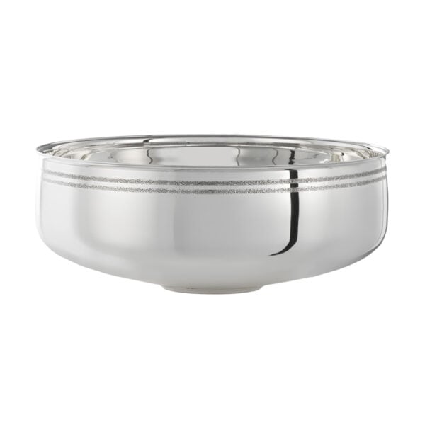 PUIFORCAT-104091O-SELENE-BOL-MM-2-FILETS-1200x1200-100KB Puiforcat Selene Bowl Medium with 2 Strips in Sterling Silver | Kneen & Co