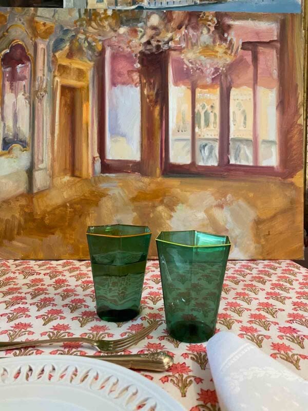 GIBERTO-GLSSWR-MOOD-LAGUNA-AVVENTURINA-RIM-2-1200w Giberto Venezia Laguna Glass with Avventurina Gold Rim - Set of 2 - Mood 2