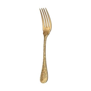 Christofle Jardin d'Eden Gilded Gold Fish Fork