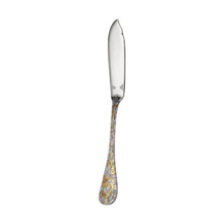 Christofle Jardin d'Eden Partially Gilded Gold Fish Knife