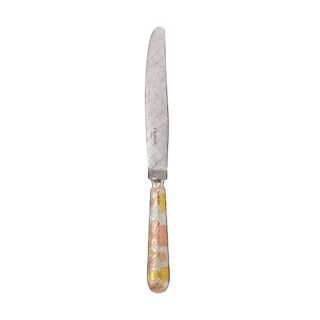Christofle Jardin d'Eden Partially Gilded in Rose Gold and Yellow Gold Dinner Knife