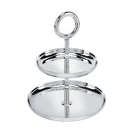 Christofle Vertigo Silver Plated 2-tier Pastry Stand