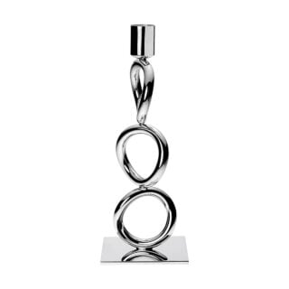 Christofle Vertigo Silver Plated 3 Rings Candlestick