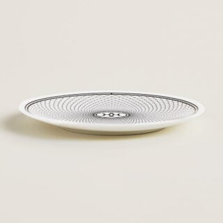 Hermes H Deco Porcelain Bread and Butter Plate No. 1 on table view | Kneen & Co