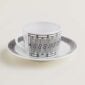 Hermes H Deco Porcelain Tea Cup and Saucer other view | Kneen & Co