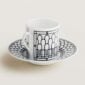 Hermes H Deco Porcelain Espresso Cup and Saucer other view | Kneen & Co