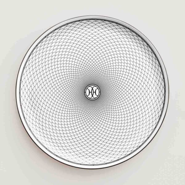 Hermes H Deco Porcelain Tart Platter | Kneen & Co