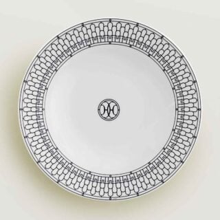 Hermes H Deco Porcelain Round Deep Platter | Kneen & Co