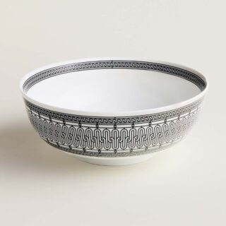 Hermes H Deco Porcelain Salad Serving Bowl | Kneen & Co