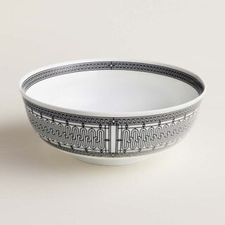 Hermes H Deco Porcelain Salad Serving Bowl other view | Kneen & Co