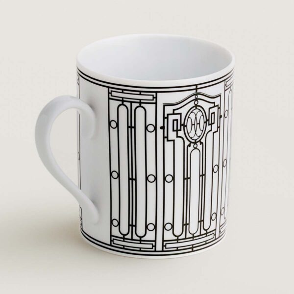 Hermes H Deco Porcelain Mug No. 1 other view | Kneen & Co