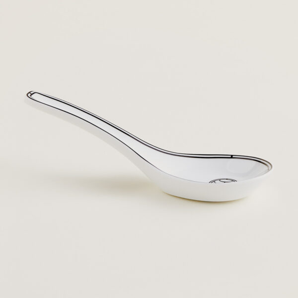 HERMES-DNRWR-HDeco-037088P-worn-1-1200x1200px-100KB Hermes H Deco Porcelain Soup Spoon | Kneen & Co