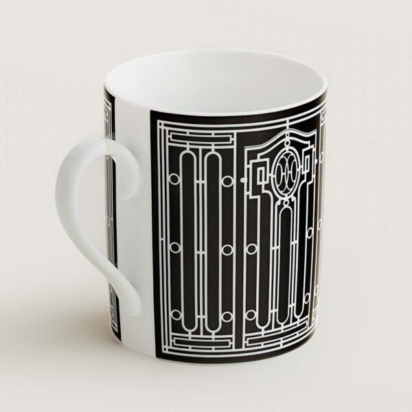 Hermes H Deco Porcelain Mug No. 2 other view | Kneen & Co