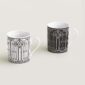 Hermes H Deco Set of 2 Porcelain Mugs (No. 1 and No. 2) | Kneen & Co