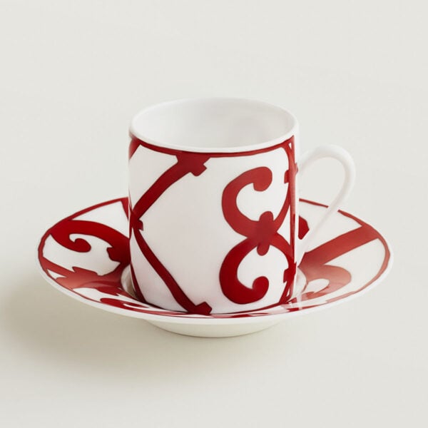 Hermes Balcon du Guadalquivir Coffee Cup & Saucer (Espresso Size) | Kneen & Co