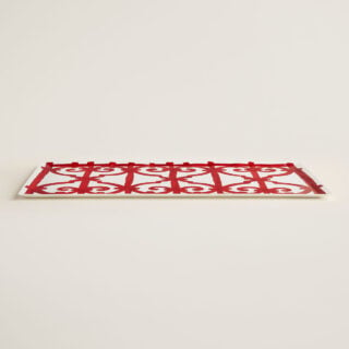 Hermes Balcon du Guadalquivir Rectangular Platter on table view | Kneen & Co