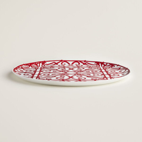 Hermes Balcon du Guadalquivir Large Round Platter on table view | Kneen & Co