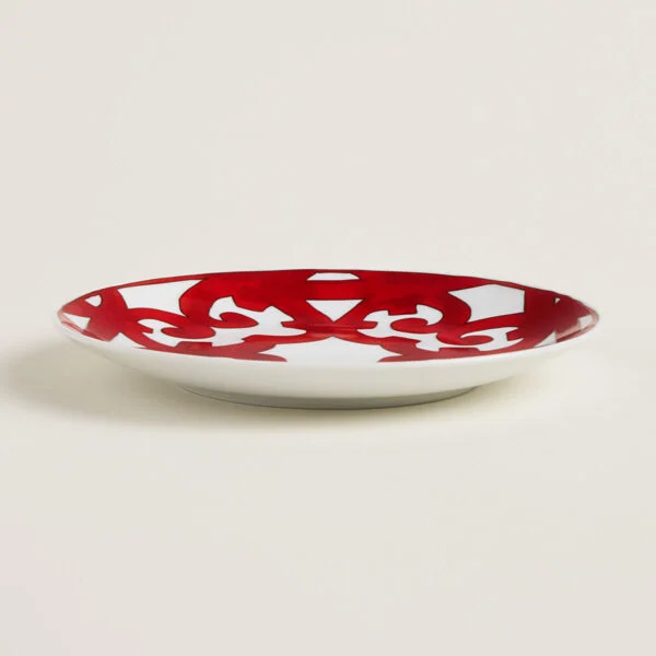 HERMES-DNRWR-balconGuadalquivir-011212P-worn-3-1200x1200px-100KB Hermes Balcon du Guadalquivir Bread and Butter Plate No. 3 on table view | Kneen & Co