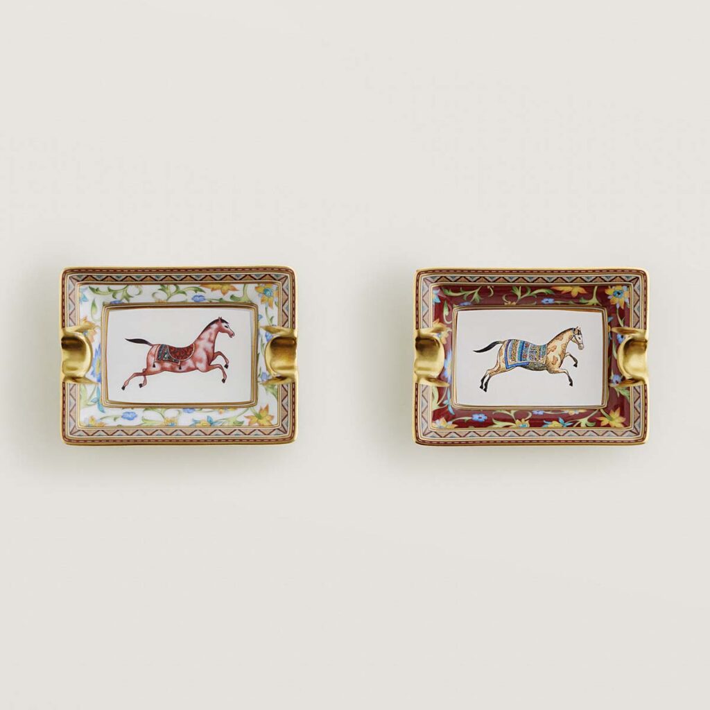 Hermes Cheval d'Orient Set of 2 Mini Ashtrays | Kneen & Co