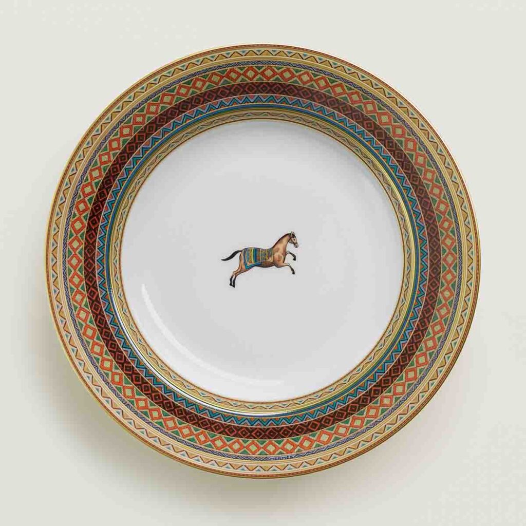 Hermes Cheval d'Orient Soup Plate - Set of 2 | Kneen & Co