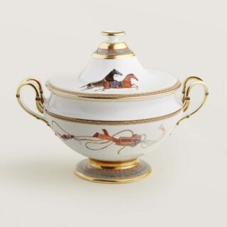 Hermes Cheval D'Orient Porcelain Soup Tureen other view | Kneen & Co