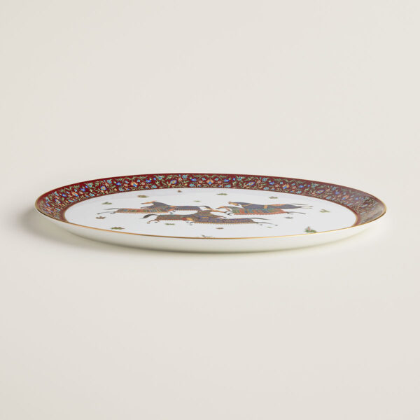 HERMES-DNRWR-cheval-dOrient-009851P-worn-3-1200x1200px-100KB Hermes Cheval D'Orient Porcelain Large Round Tray No. 1 | Kneen & Co